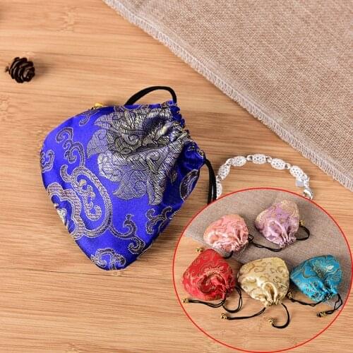 10PCS Chinese Handmade Mix Colors Silk Bag Coin Purse Gift Jewelry Bags Pouches