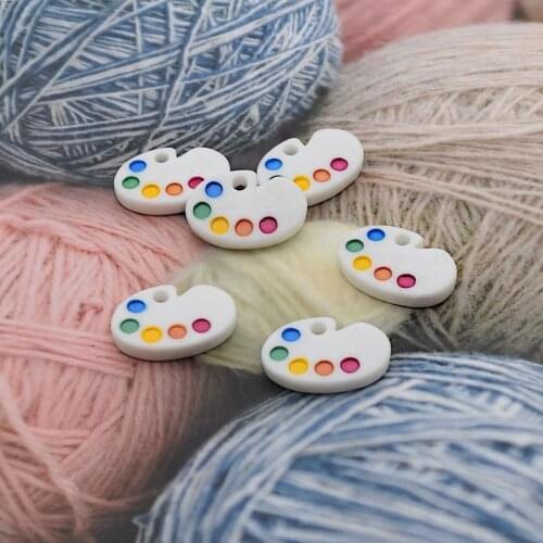 20pcs Cute Palette Earring Resin Charms Paint Board Pendants Colorful DIY Crafts Keychain Decor Handmade Jewelry Make Findings