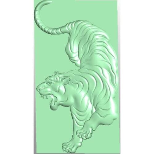 Tiger2 3D file in STL format relief for cnc router carving artcam