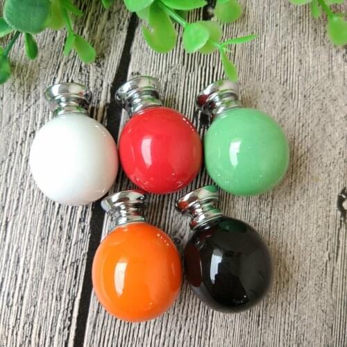 4pcs Vintage Ceramic Door Knobs Cabinet Drawer Wardrobe Cupboard Kitchen Pull Handle Candy color Furniture decorative Knobs