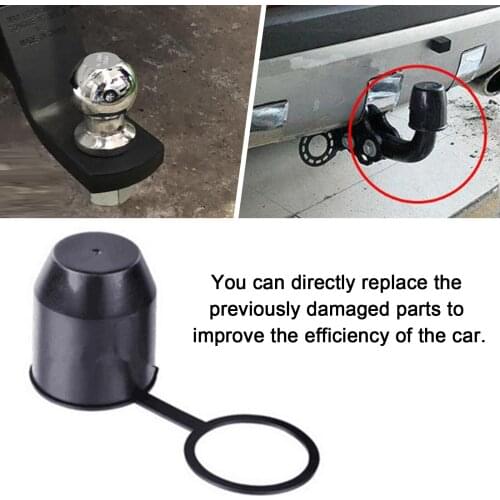 50mm Car Tow Bar Ball Cover Cap Towing Hitch Caravan Trailer Towball Protect Protection Car Accessories Universal