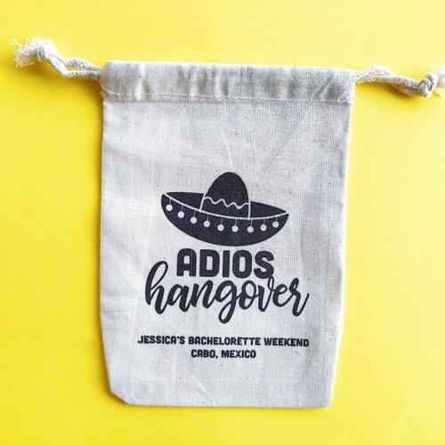 ADIOS HANGOVERS BAG,hangovers kit,fiesta favors | groomsmen gift | welcome bag | bachelorette kit | bachelor | party favor bag