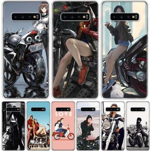Girl of Locomotive Motorcycle Phone Case For Samsung Galaxy A50 A70 A30S A51 A71 A10 A20E A40 A90 A20S M30S A6 A7 A8 A9 Plus Coq