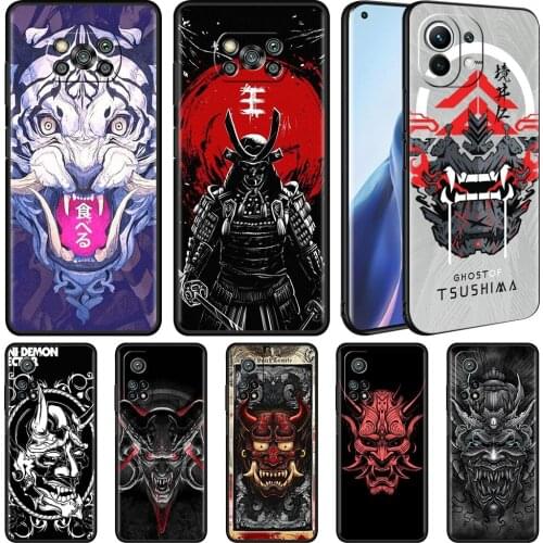 Black Soft Cover For Xiaomi Mi Poco X3 NFC 10T Pro M3 11 Note 10 Lite 9 9T F3 A2 F1 Silicone Phone Case Ghost Warrior Mask Funda