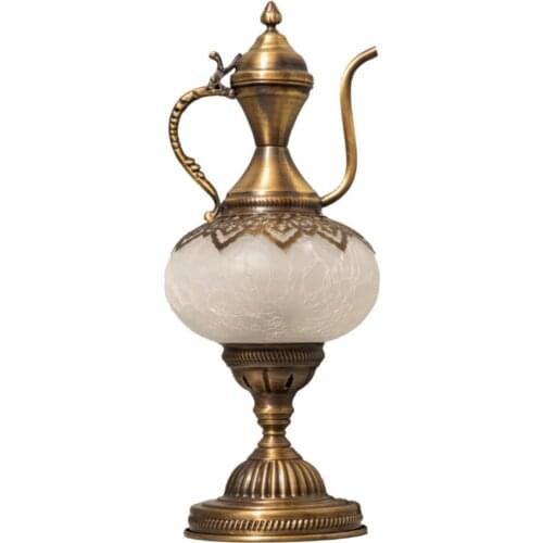 Decorative Ottoman Hand Labor Ewer Sandblasting Glass Lamp