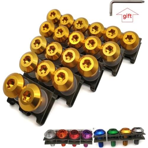 For Yamaha xjr 1300 400 fjr 1300 XJR400 BT1100 bt 1100 Motorcycle Fairing Aluminu hexagon socket Screws Clips Body Spring Bolt