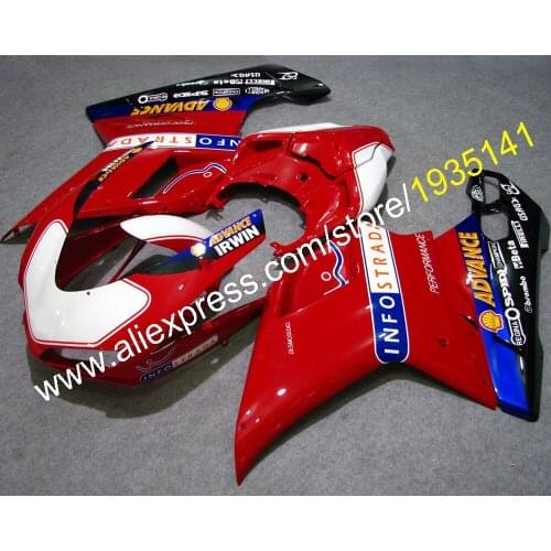 Racing ABS fairing For Ducati 1098S 848 1198 2007 2008 2009 2010 2011 Motorbike Bodywork Fairing (Injection molding)