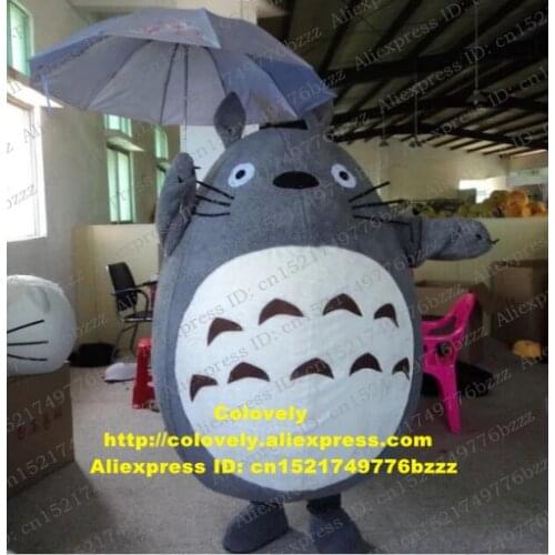 Grey Totoro Mascot Costume Adult Cartoon Character Outfit Suit Enterprise Propaganda Attract Popularity zz7600
