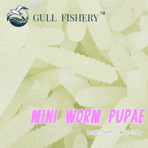 GULL FISHERY 50pcs 4mm/0.4g Lifelike Outdoor Fishing Bionic Soft Bait Aphid Artificial Soft Bait Sink Fishing Accessories Lure