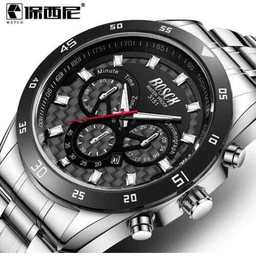 Mens Watches Male Clock Luminous Quartz Watch Casual Military Stainless Steel Date Waterproof Sport Gift Watch Relogio Masculino