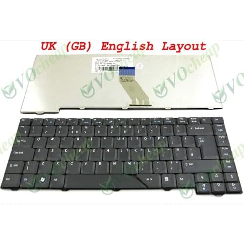 New Notebook Laptop keyboard for Acer Aspire 4530 4710 4720 4930G 5300 5730 5732 5739 6935 Black UK (GB) Version - NSK-H370U