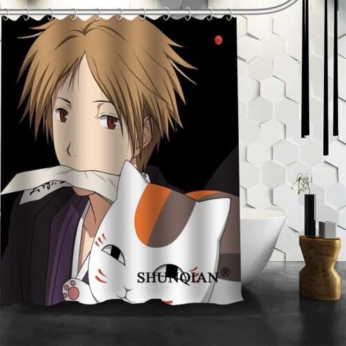 New Custom Natsume Yuujinchou Shower Curtains Polyester Bathroom Waterproof Bath Curtain Size 150X180cm165X200cm180X200cm