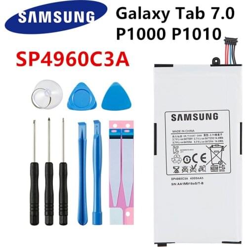 SAMSUNG original SP4960C3A 4000mA Tablet Replacement Battery For Samsung Galaxy Tab 7.0 7" P1000 P1010 GT-P1000 GT-P1010 +Tools