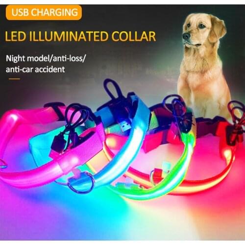 USB Charging/Bettery Led Dog Collar Anti-Lost/Avoid Car Accident Collar For Dogs Dogs Luminous Fluorescent Collars Pet Supplies
