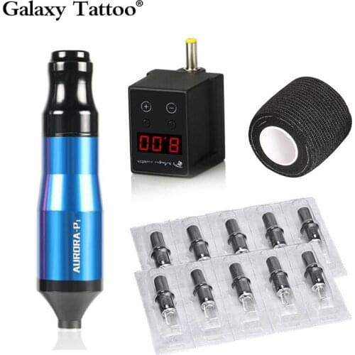 Professional Tattoo Set Kit Electric Rotary Tattoo Machine Pen Wireless Mini Tattoo Power Permanent Makeup Tattoo Accessories
