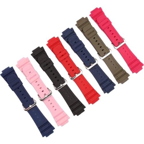 Resin strap mens watch accessories pin buckle for Casio g-shock DW5600GW-M5610 G-5700 sports waterproof rubber strap ladies