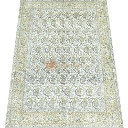Seeykeep™ 6x9ft Pure Silk Handknotted Oriental Traditional Persian Rug-SK3036119