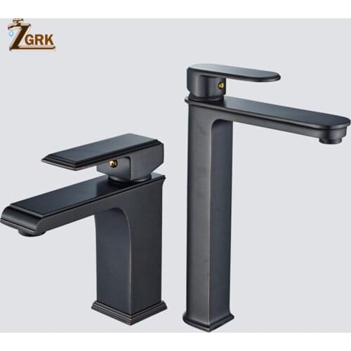 ZGRK Kitchen Sink Faucet Deck Mounted solid brass faucet Shower Room Mixer Tap