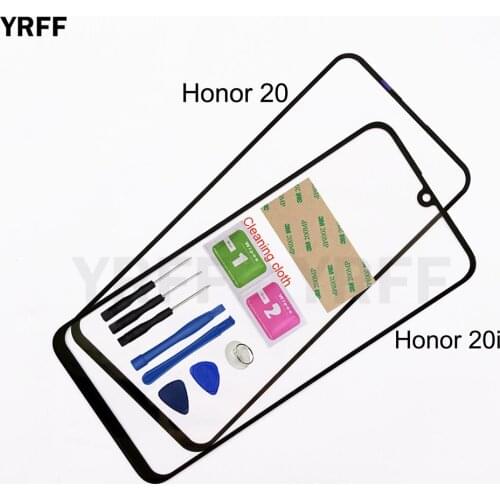 Mobile Front Panel Glass For Huawei Honor 20 i 20i Front Glass Outer Glass Cover Panel Replacement (No touch Screen)