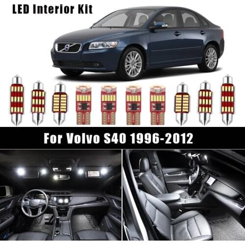 Canbus LED Interior Bulbs For Volvo S40 VS 544 Sedan 1996-2012 Vehicle Map Dome Trunk Light Lamp Kit Car Lighting Accessories