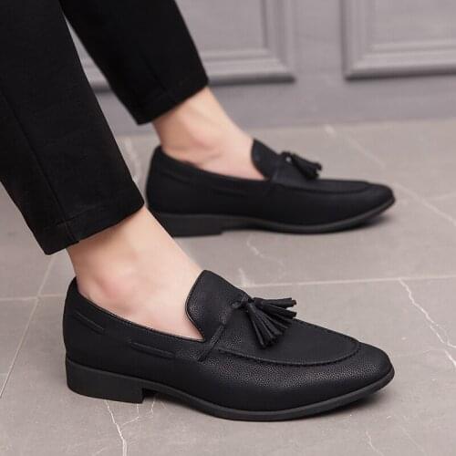 Men Shoes Breathable Tassel Loafers Leather Luxury Brand Tassel Comfortable Male Flats Moccasins Casual Shoes for Men