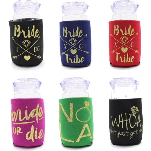 Hen Party Decorations Can Cooler Sleeves Team Bride and Bride Coolers Bag Bridal Shower Bridesmaid Gift ww03