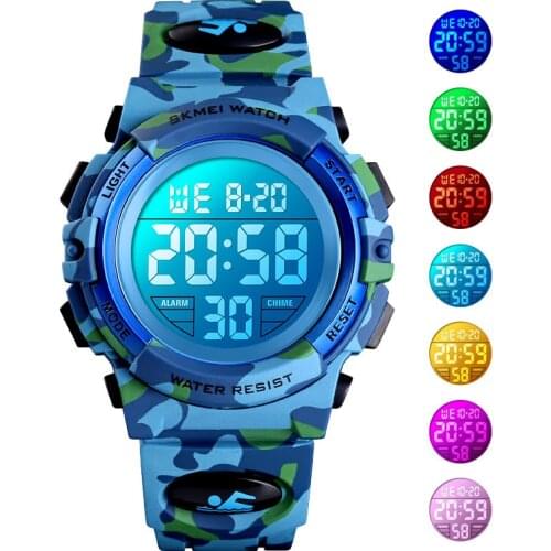 50M Waterproof Electronic Watch Stopwatch Clock Military Childrens Sports Watch Childrens Digital Watch Boys and Girls