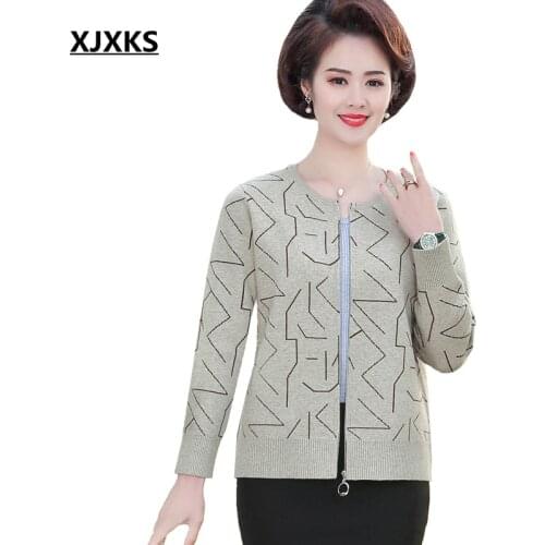 XJXKS Oversized Sweater Knit Cardigans Sweater Women Loose Elegant Spring Coat Cardigan Plus Size Sweaters Casual Coat