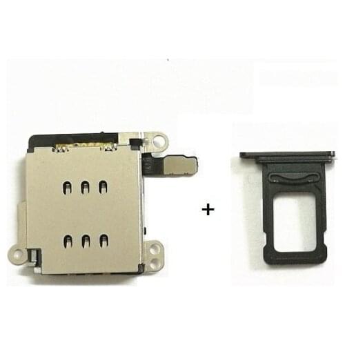 10sets/lot Dual Sim Card Reader connector Flex Cable + Sim Card Tray Slot Holder For iPhone XR