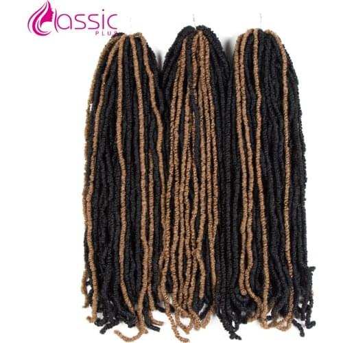CLASSIC PLUS 20 inch Fluffy Locs Crochet Braids Ombre Spring Twists Hair Synthetic Braiding Hair Extensions Braids Passion Twist