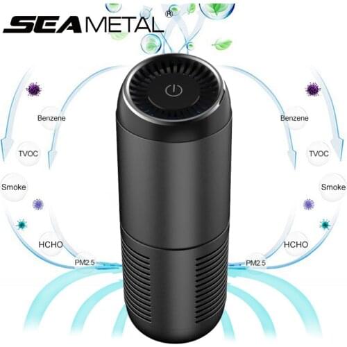 Car Air Purifier HEPA Filter Portable Mini Air Purifier Ionizer USB Remove Formaldehyde Smoke Odor Eliminator For Bedroom Office