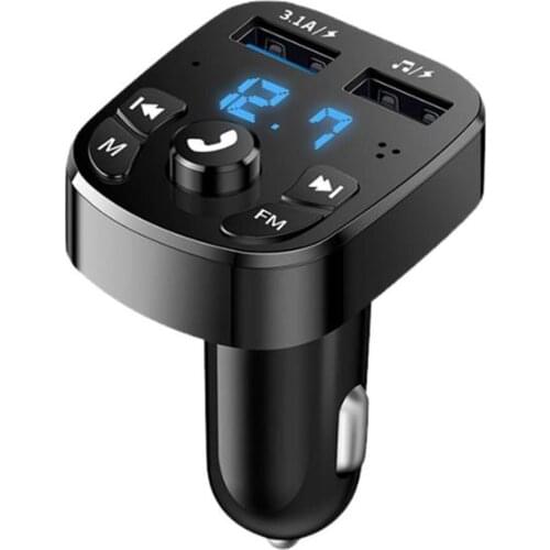 Wireless FM Transmitter Car Player Quick Car Charger Kit With QC3.0 Dual USB Voltmeter And AUX MP3 Player