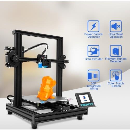 Tronxy XY-2 Pro Fast Assembly Upgraded Ultra Silent Mainboard 3D Printer DIY Kit with Titan Extruder and Full Touch Color Screen