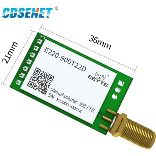 CDSENET ILLCC68 OT Board Wireless Serial Port LoRa Module LLCC68 868/915MHz 22dBm LoRa Spread Spectrum SMA Antenna E220-900T22D