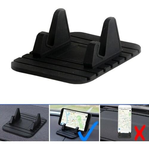 Black Car Dashboard Non-slip Mat Rubber Mount Phone Holder Pad Mobile Phone Stand Bracket Accessories