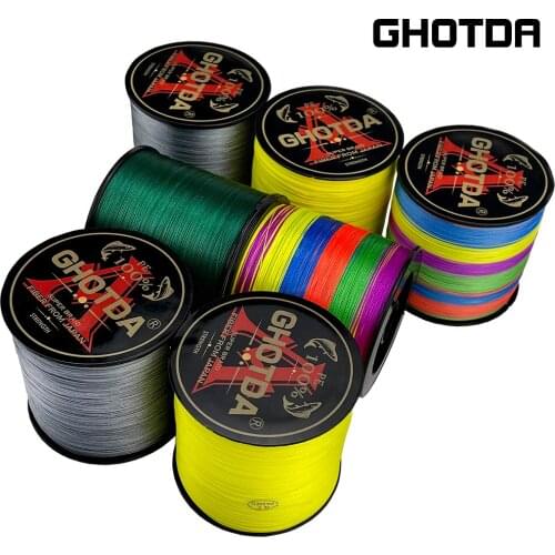 GHOTDA 300M 500M 12 Strands Braided Fishing Line PE Fishing Line 25-135LB Multifilament Fishing Line Smooth Pesca