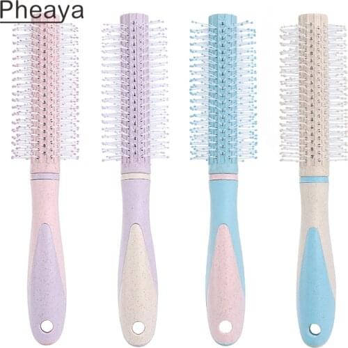 Pheaya Cylinder Curling Comb Hair Detangler Comb Hair Airbag Styling Tools Anti-static for Salon Styling Bathroom Accessories