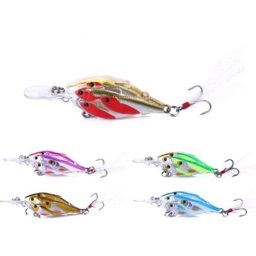 Group Fishes Hard Bait Fishing Lure 6.5cm 6g Plastic Crankbait Floating Artificial 6# Hook Fishing Tackle Good Treble Hooks