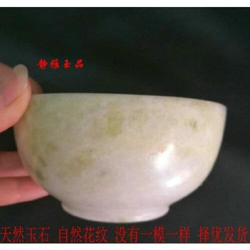 China handmade jade carving 100%Natural jade bowls, Available Rice bowl