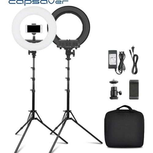 Capsaver 14 inches Ring Lamps LED Ring Light Makeup Light Selfie Annular Lamp with Stand Phone Holder for Youtube Video Photo