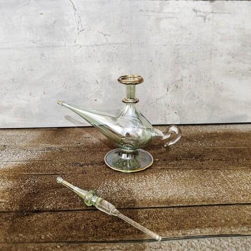 Glass refillable Aladdin Lamp Light Perfume Bottle Decoration Arts Craft Gift Decorative Bottle Home Decor objects vase decoration home bottles glass perfume bottle furniture decoration Mothers Day gift bathroom decor