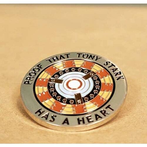 Cartoon Reactor Tony Has a Heart Enamel Brooch Pin Backpack Hat Bag Jeans Jacket Lapel Pins Badges Fashion Jewelry Accessories