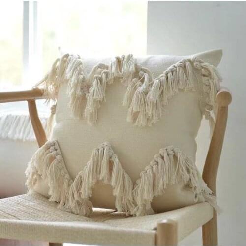 45x45cm Sofa Morocco Geometric Tufted Tassel Pillowcase Christmas Pillow Case Pillow Cover Home Decorativos
