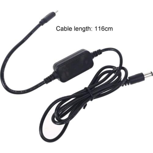 2021 New Type C USB C 5V to 12V 8W 5.5x2.5mm Conveter Boost Voltage Power Supply Cable for Wifi Router LED Strip Light and more