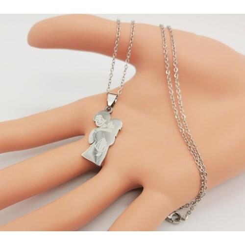 Thanksgiving Fashion Necklace Stainless Steel Pendant Mother and Daughter Gift Family Parent-Child Lady Daughter Jewelry New