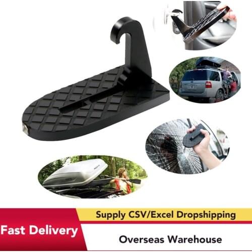 OLOMM 1pcs Folding Car Door Latch Hook Step Mini Foot Pedal Ladder For Jeep SUV Truck Roof
