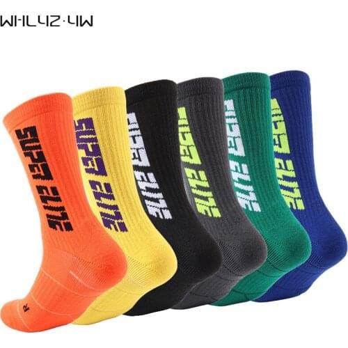 Sport Short Socks Compression Bright Color Letter Towel Bottom Running Football Cycling Outdoor Basketball Socks Professional