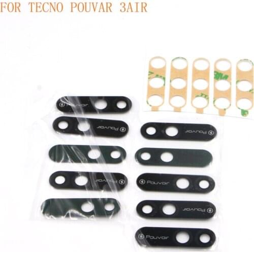 30PCS Free Shipping Back Rear Camera Glass Lens With Sticker For TECNO P32 POUVAR 3 AIR WX 4