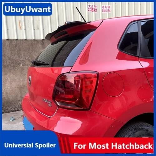 UBUYUWANT For 2011-2018 VW POLO Rear Roof Spoiler ABS Car Tail Wing Decoration Universal Lip Spoiler For MK5 gti MK4 POLO PLUS