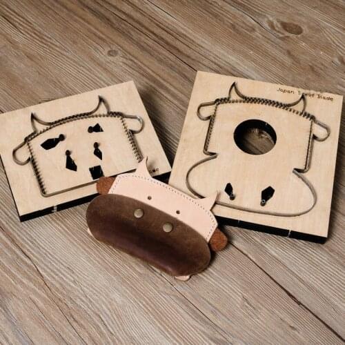 ZONESUN Customized Calf Shape Leather Coin Holder Purse Minimalist Wallet Cutting Mold Die Cutter Animal Japanese Steel